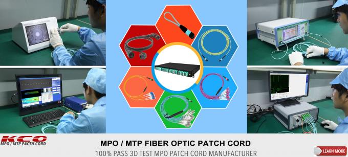 OM5 50/125 θηλυκό καλώδιο φορτηγών σκοινιού μπαλωμάτων MPO MTP διασυνδέει τις συνελεύσεις