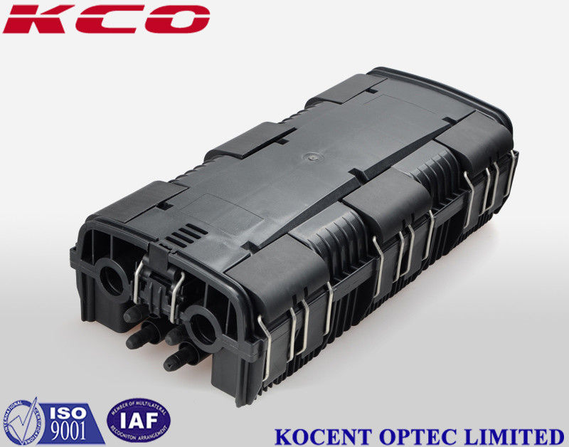 6 In 8 Out Aerial Fiber Optic Splice Closure Box 96 Cores ABS+PC Hand Holes  Duct Mount Wall Mount