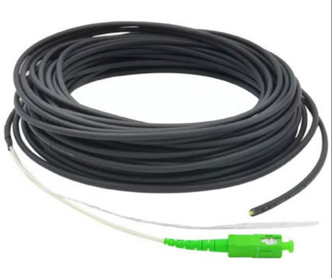 Μαύρο APC FTTH Sc θηκών LSZH καλώδιο πτώσης σκοινιού FTTH μπαλωμάτων 50M Sc UPC 20M
